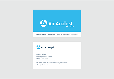 Air Analyst HVAC Business Cards air conditioning brand identity business card graphic design hvac identity design logo design print