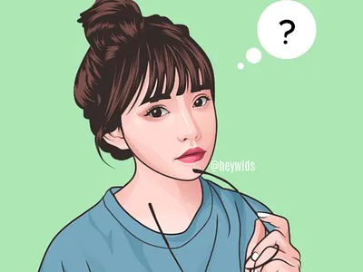 Girls art cartoon caricature