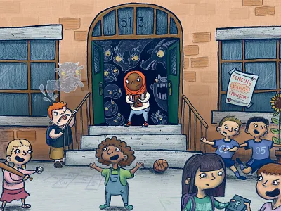 SCBWI Narrative Art Award 1 bullying childrens book childrens illustration diversity fencing illustration kid lit art kids book kids illustration olympics storybook