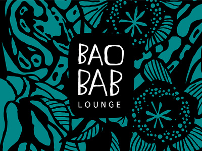 Baobab Lounge Branding africa african baobab bar brand branding flower handlettering lettering logo logotype lounge mudcloth pattern python restaurant savannah tribal typography wordmark