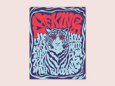 Psychedelic Gig Poster classic rock gig poster negative space poster psychedelic psychedelic rock the sixties