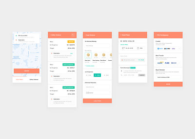 Delivery App adobe xd android app clean delivery orange simple ux