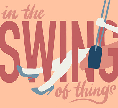 Swing Illustration design art handlettered handlettering illustration procreate quote swing type