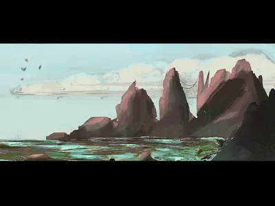 North Rocks design digital digital art digital design digital illustration digital paint digital painting drawing enviroment illustration model photoshop render