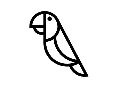 Parrot Icon animal animals bird geometry icon illustration line parrot vector