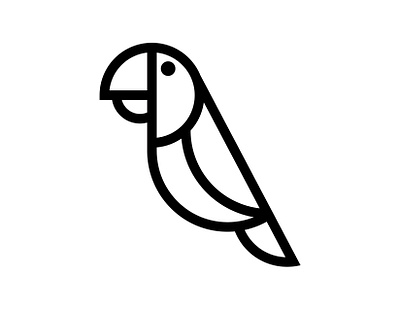 Parrot Icon animal animals bird geometry icon illustration line parrot vector