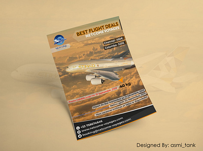 Advertisement flyer for Social Media advertisement airways banner ads best deals facebook ads flight booking flyer flyers graphic design poster print design social media yellow