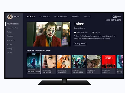 Weekly UI Challenge_Week 1: TV On Demand tv app uxui