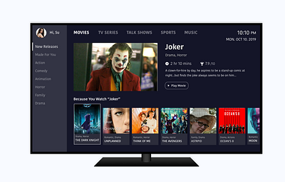 Weekly UI Challenge_Week 1: TV On Demand tv app uxui