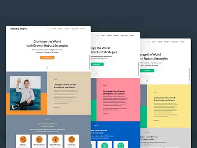 Startup Enigma an Adobe XD theme adobe xd adobexd agency website art direction clean design digital product minimalism neat responsive responsive design startup website template ui ui design ui kit ui kits webdesign website website theme