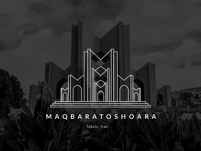 Maqbaratoshoara architecture city illustration iran iranian minimal poem poet tabriz turism vector