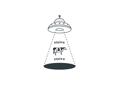 Sticker illustration UFO design fun illustration vector