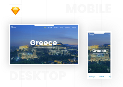 Tourist Responsive Website app greece landing mobile app responsive responsive website design tourism tourist tours trip ui user interface ux visual design web website white