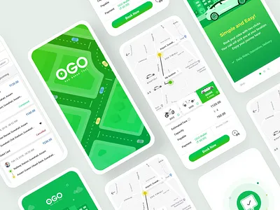 OGO - Taxi Booking App app booking booking app booking cab cab car booking goprotoz goprotozdesign taxi taxi app taxi booking app taxi driver travel ui