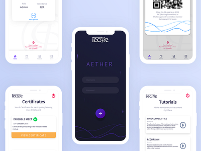 Aether aether branding exclusive iecse illustrator ios member ui uiux