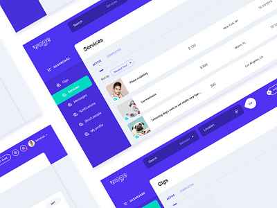 Wage App - Admin Panel app blue branding custom dailyui desktop grid icons iteo iteoteam logo mobile rwd set sidebar tiles ui ux wage website