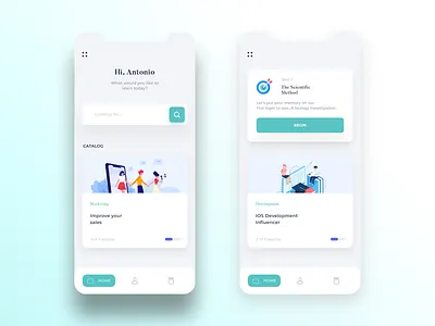 Online Learning App design development education educational illustraion interface ios iphone kit learning learning app menu menu bar menu design mobile online online course ui uiux ux