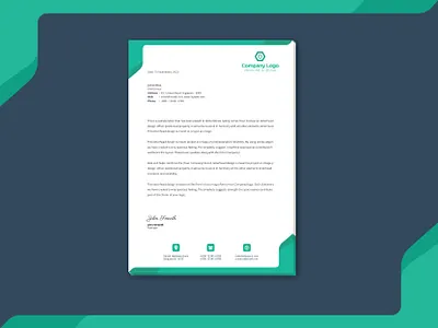 Letterhead branding desk illustrator letter vector