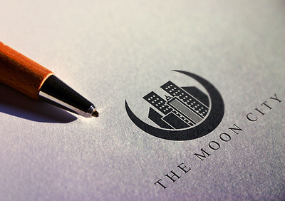 The Moon City brand brandidentity city design fiverr graphicdesigner illustration logoconcept minimal minimalistic mockup moon skyline typography upwork