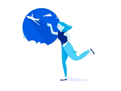 Plane adobe illustrator branding character design flyer illustration illustrator mobile plane sky tech technology vector