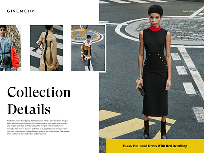 Collection Details brand collection design details fashion gallery landing page layout luxury photography street style ui design ux design web woman