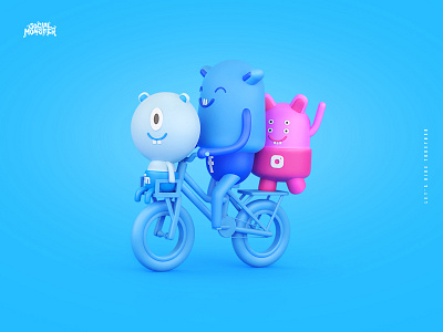 Social Monster Agency Rebranding + Brand heroes 3d 3dartist bike blender3d brand heroes branding facebook illustration instagram interactivevision intervi linkedin monsters rebranding redesign ride socialmedia socialmonster superhero