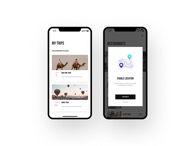 METHYST - Travel & Booking UI Kit booking booking app cards clean ui location mobile app plans popup restaurant travel travel app traveling travelling trip trip planner ui ui design ui kit ui ux user interface
