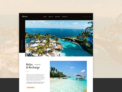 Resor clean daily ui design landing page minimal ui design website