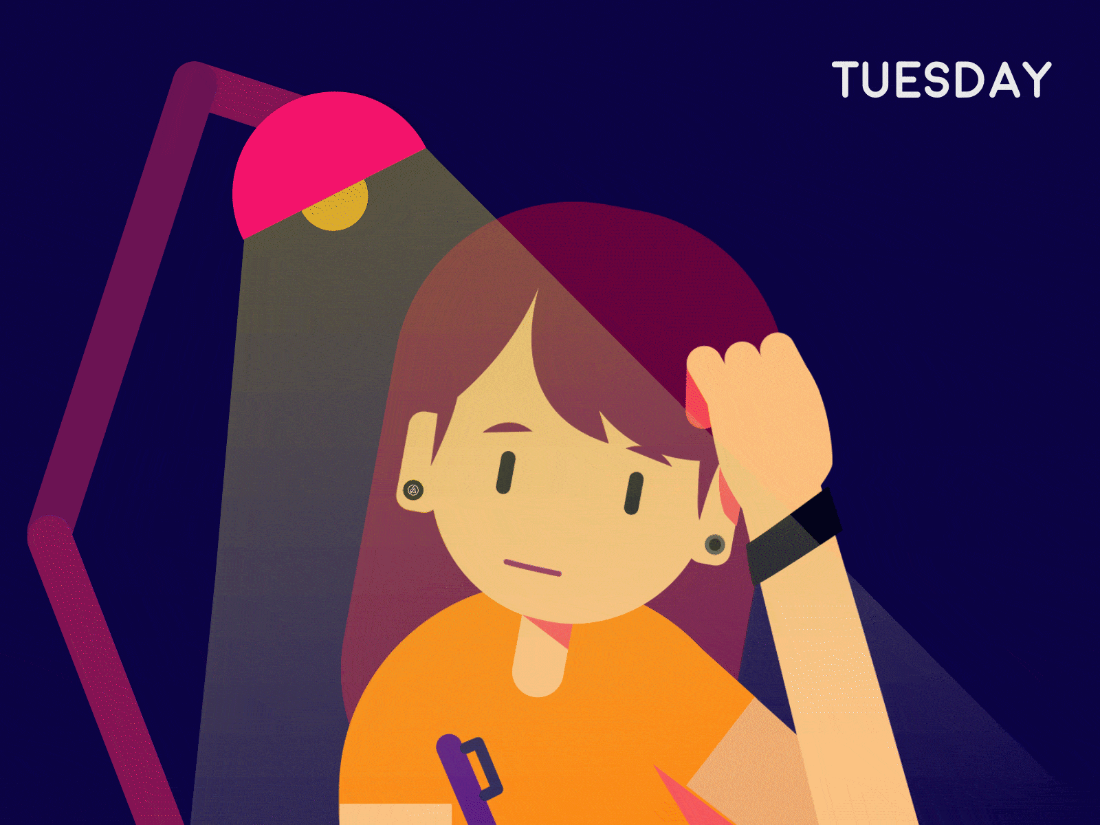 Self Portrait - Tuesday animation design gif gif animation illustration self portrait tuesday vector