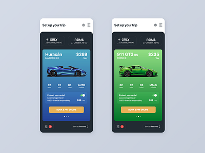 Car Rental - Fast Booking Concept app app design car car rent mobile ui ux