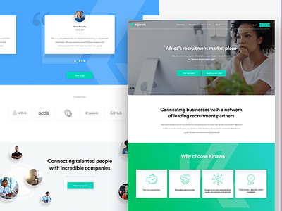 Kipawa - Website agency branding career clean design development front end hr landing page recruitment recruitment agency responsive ui ux