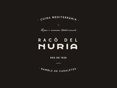 Racó del Nuria - Restaurant Branding brand idenity logo logomark mediterranean restaurant