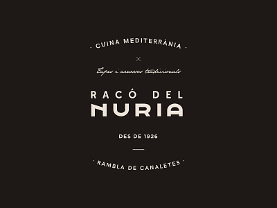 Racó del Nuria - Restaurant Branding brand idenity logo logomark mediterranean restaurant