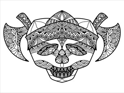 Ornament Skull Pirates Decorative - 1 animals art artwork background art design drawing illustration line art ornament pattern patterns stained glass vintage