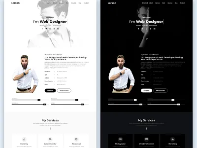 Larson - Minimal Personal/Portfolio HTML5 Template bootstrap bootstrap template bootstrap theme branding creative design css3 cv html template illustration minimal onepage personal portfolio portfolio design responsive design ui