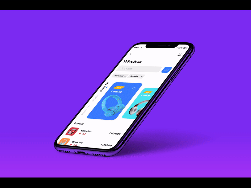 Headphone Ui Design & Animation mockup ui ui ux design uidesign ux ux desgin ux design