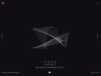 Vision Agency Web Design animation design flat illustration minimal ui ux vector web website