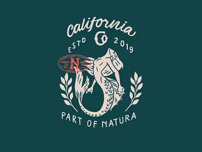 California Mermaid availabledesign badgedesign badgedesigners california customculture customdesign designforsale digital drawing graphicdesign handdrawn handdrawn type handlettering illustration logo merchdesign mermaid naturaworks printeddesign tshirtdesign