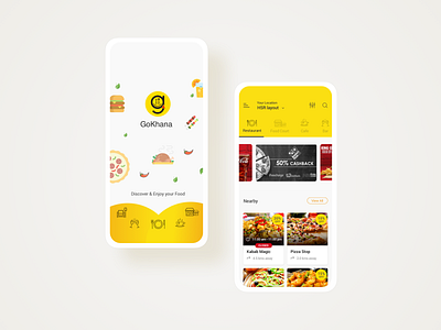 Food Ordering App app booking booking app cleanui food food app food ordering food ordering app gokhana goprotoz goprotozdesign ui user experience userinterface