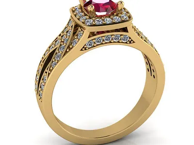 Luxury Female Engagement Ring 3D Model jewel jewelery jewellery jewelry jewelry design jewelry designer jewels matrix rhino3d rhinoceros