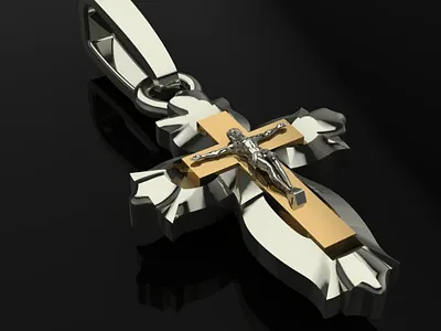 Cross with Jesus Christ 3D Model jewel jewelery jewellery jewelry jewelry design jewelry designer jewels matrix rhino3d rhinoceros
