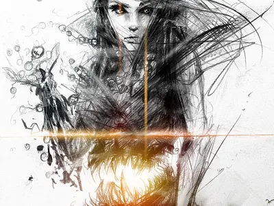 La Dévoreuse - E.N.D. the graphic novel artwork black and white comics end graphic novel pencil project roman graphique rough sketch