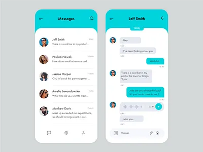Mobile App - HeatChat app application clean color design messenger minimal mobile app mobile design mobile ui modern ui ux vivid