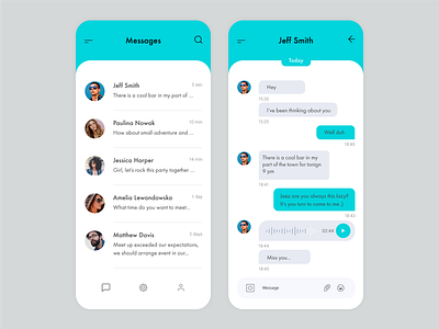 Mobile App - HeatChat app application clean color design messenger minimal mobile app mobile design mobile ui modern ui ux vivid