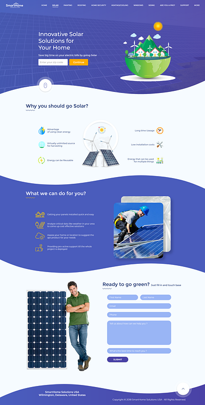 Smart Home Solutions Website UI/UX Design design illustration ux website