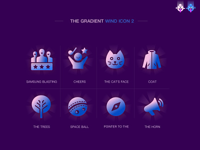 The gradient wind icon 2