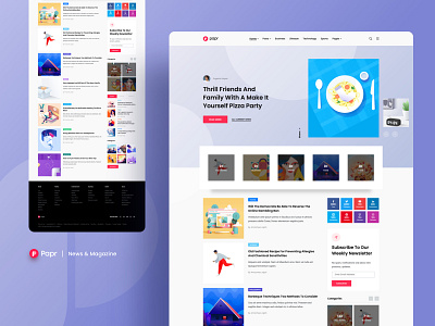 News Magazine Theme book design fashion fashion design html news page newsfeed newspaper scrolling slide template design typography web landing page wordpress theme