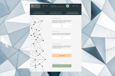 Sample Size Calculator 004 app calculator calculator app calculator ui dailyui dailyui004 dailyuichallenge design geometric interface interface design interfacedesign ui user interface ux web website