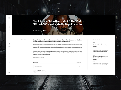 Clothing shop concept Acticle page article blog clothes ecommerce minimal shop store ui ux wear