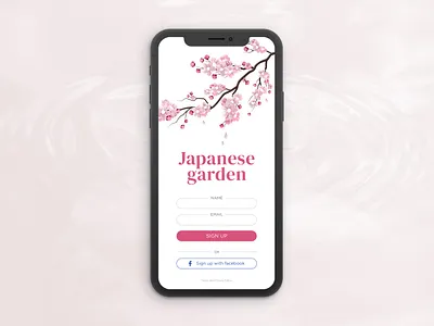 #DailyUI 01 // Japanese Garden app daily 100 challenge design sign up uiux